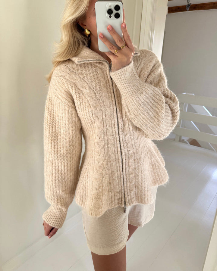 Y.A.S cardigan zira ls knit birch