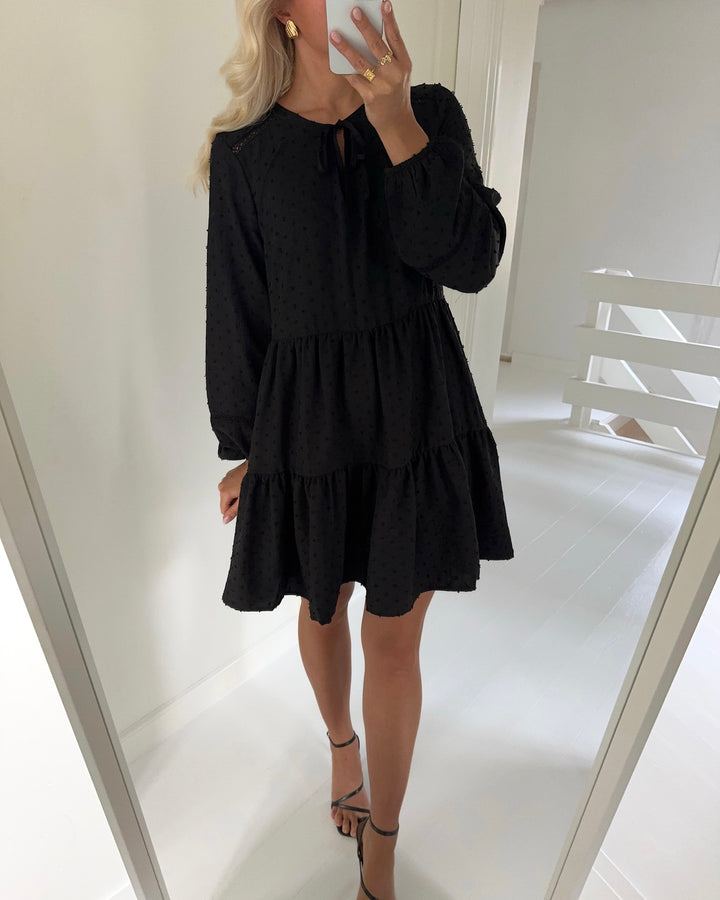 JDY kjole train dobby ls layer black