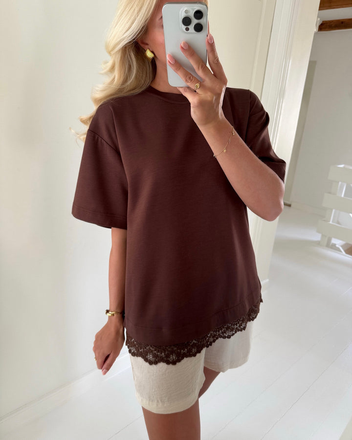 Love&Divine t-shirt love1462 brown lace