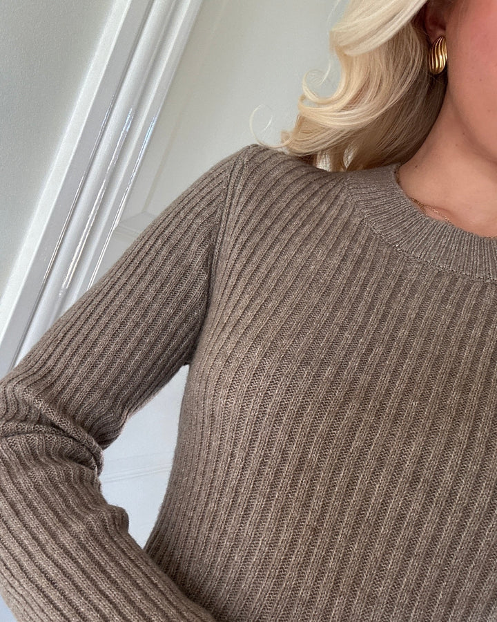 Vero Moda kjole josanna ls short fossil/melange