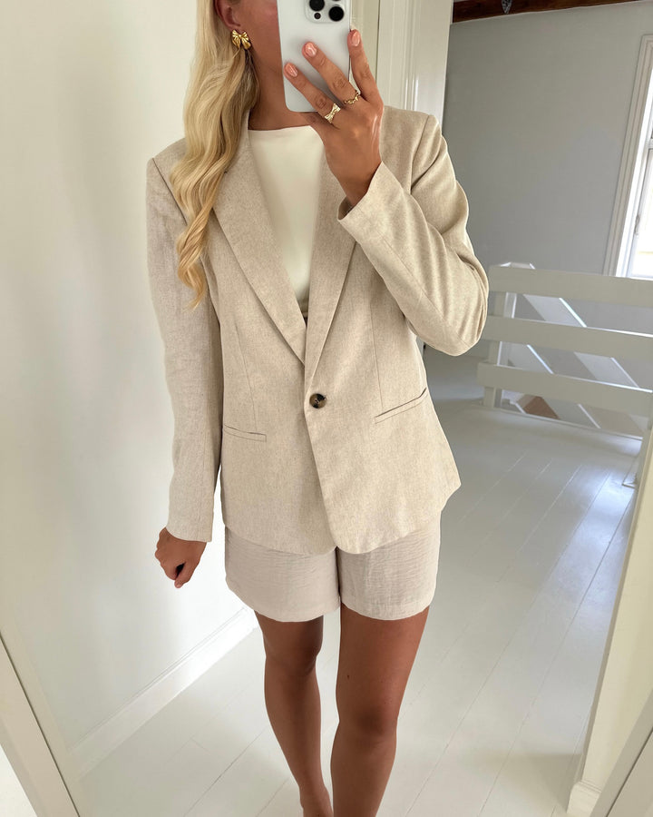 JDY blazer say l/s linen oatmeal