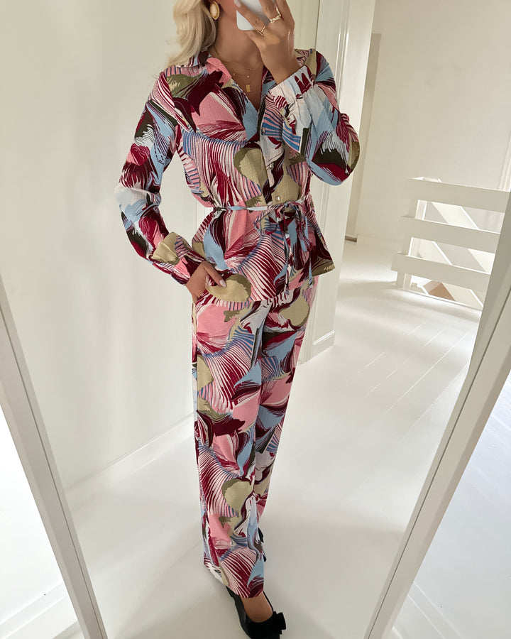 Vero Moda bukser ruby fie mw straight karanda red/fie