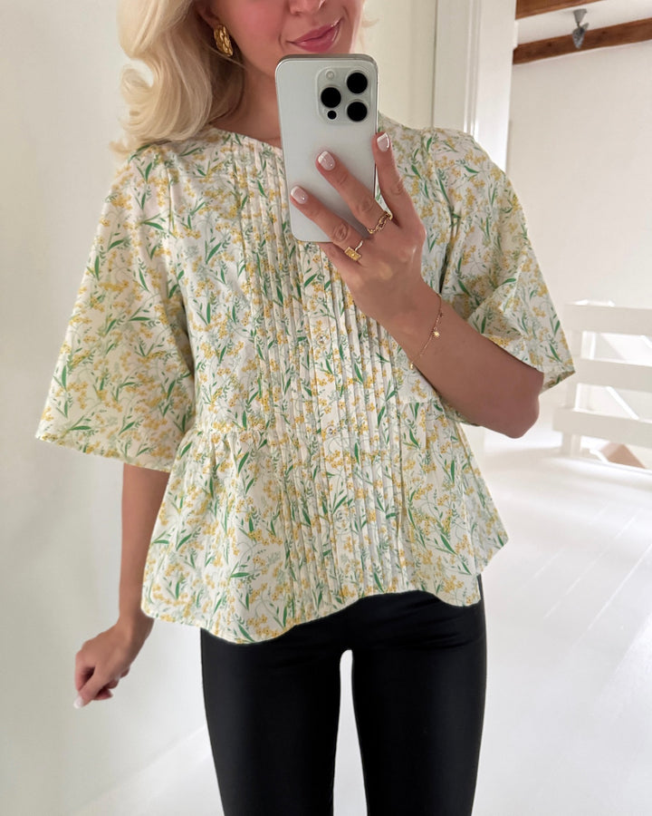 Love&Divine bluse love1372 yellow flower