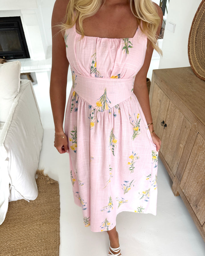 Vero Moda kjole jamie else sl 7/8 pink-a-boo else