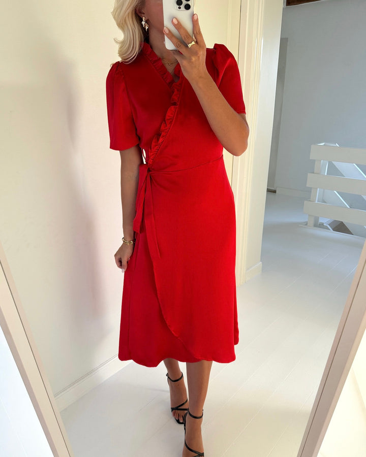 A-View kjole peony red