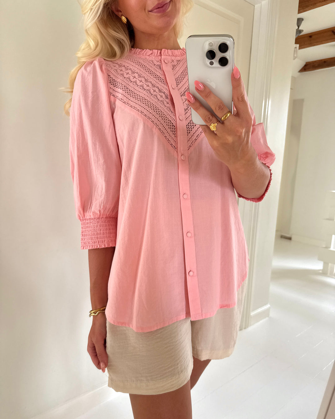 Love&Divine skjorte love805-2 coral pink
