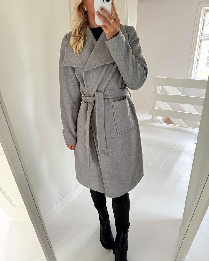 Only frakke newphoebe drapy light grey melange