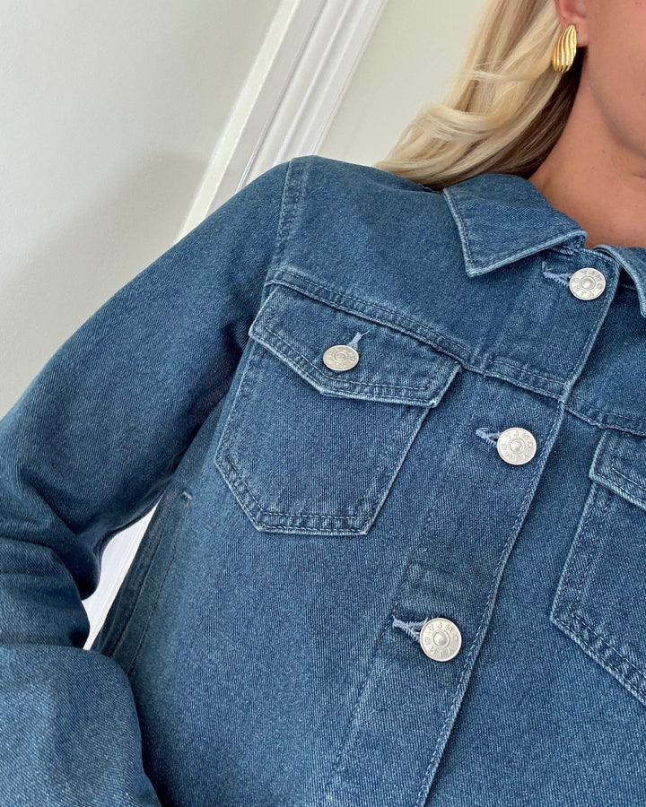 Only jakke rillo ls light blue denim