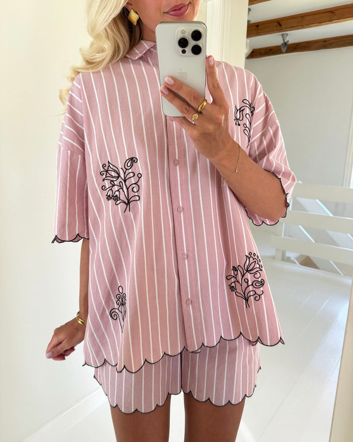 Sister's Point skjorte ella-n.sh11 mauve stripes - FORUDBESTILLING LEV. UGE 23