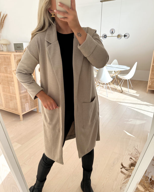 Dorita 3/4 coatigan silver mink