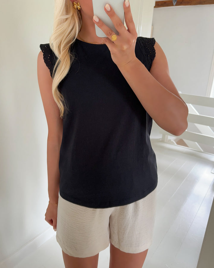 Vero Moda top emily sl gathering black