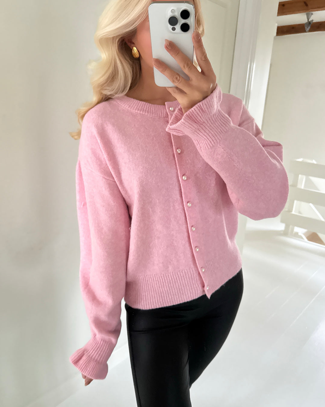 Only cardigan rima life ls romance rse/melange/pearl button