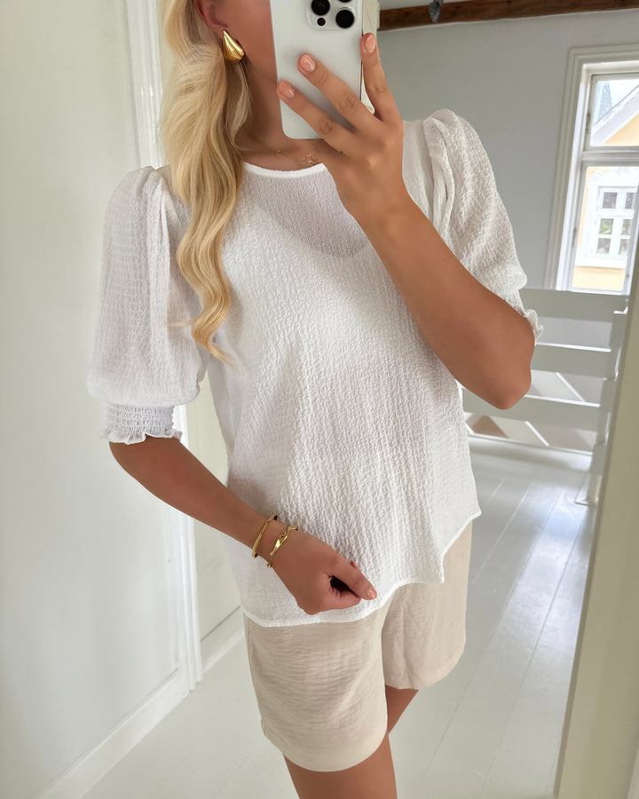 Vero Moda bluse nina 2/4 midi bright white