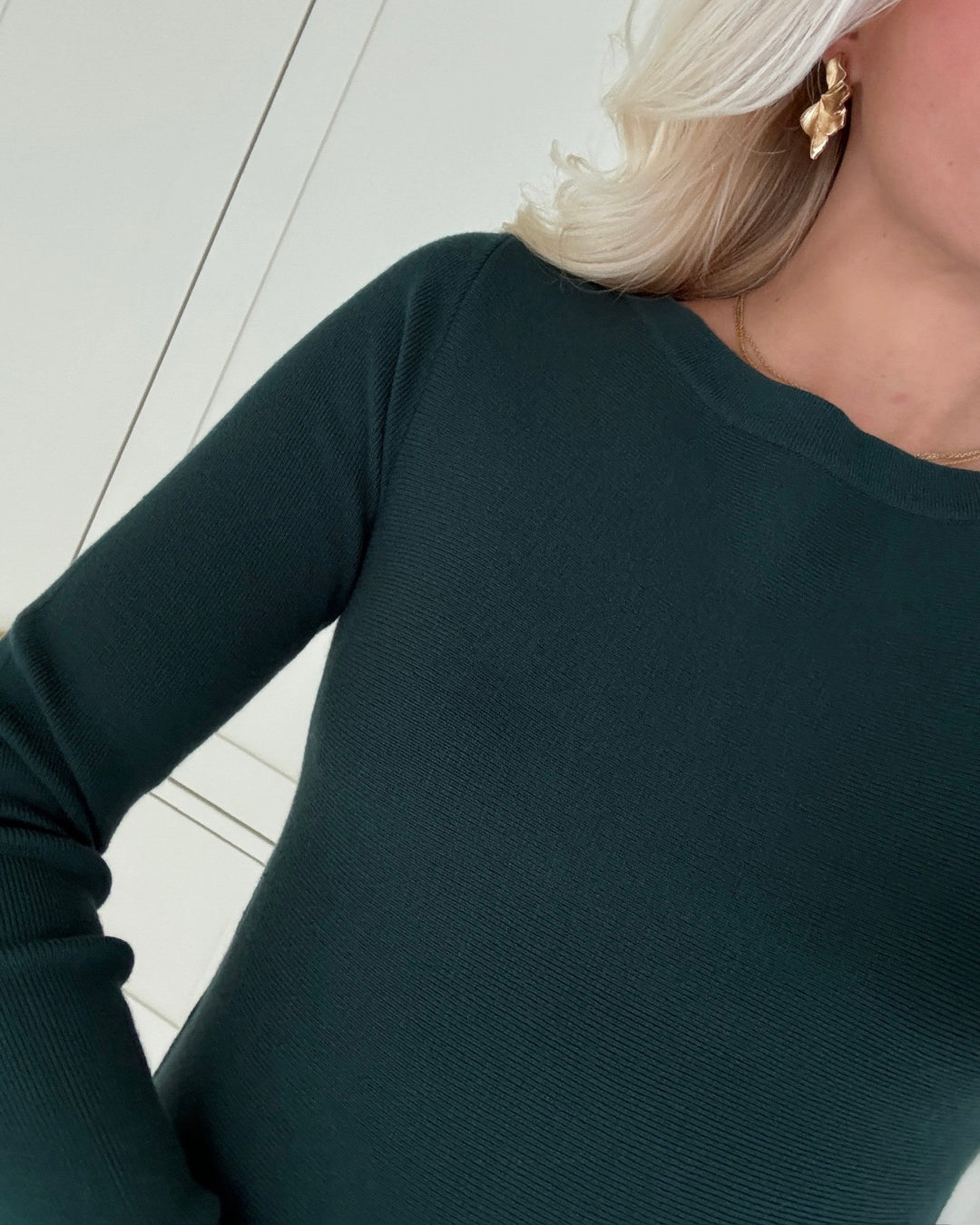 Vero Moda kjole nancy ls boatneck sea moss - FORUDBESTILLING LEV. UGE 49