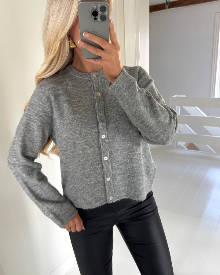 Only striktrøje simoni ls o-neck medium grey melange