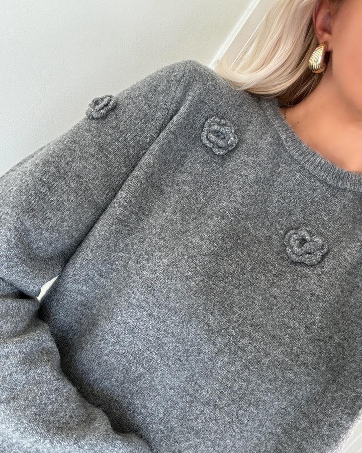 Vero Moda sweater rose ls o-neck boo medium grey melange