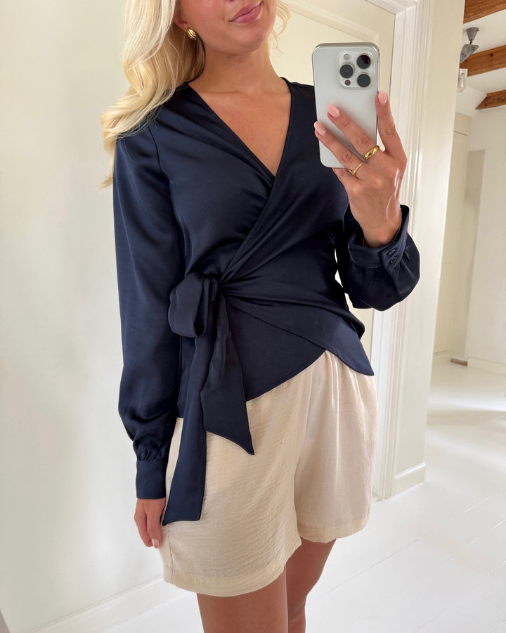 Vero Moda bluse molly ls v-neck navy blazer
