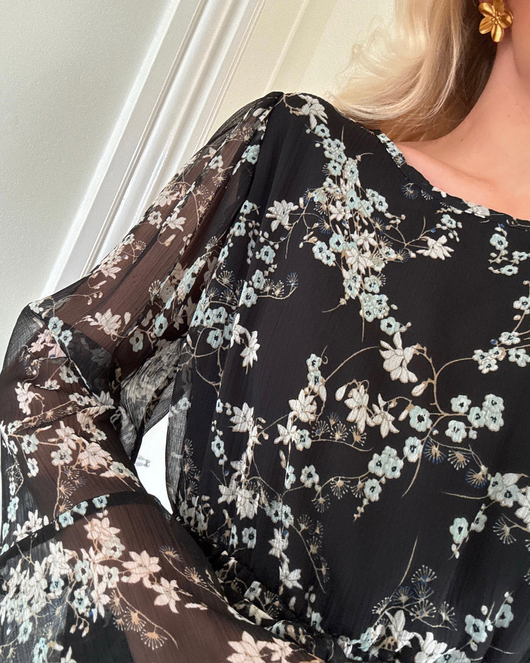 Sister's Point kjole umana-dr black/flower