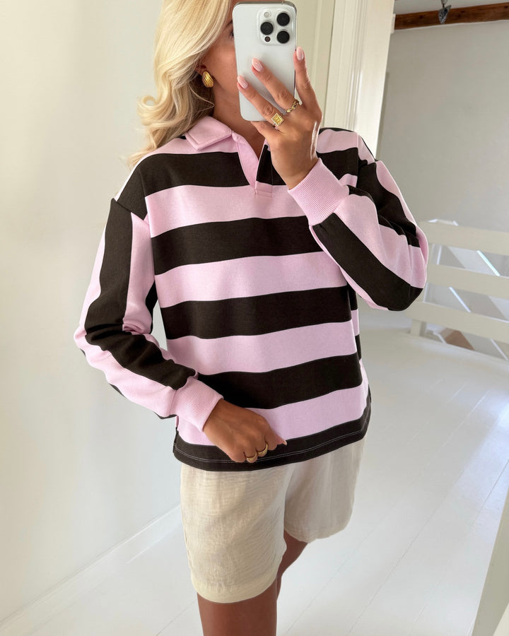 Pieces polo filucca ls loose delicioso pink tulle