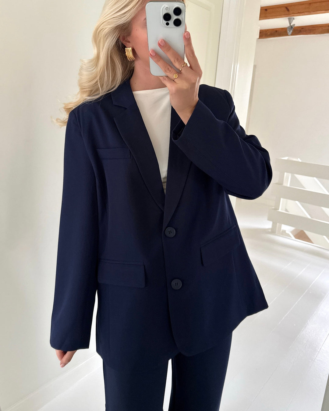 Pieces blazer kamil ls loose maritime blue