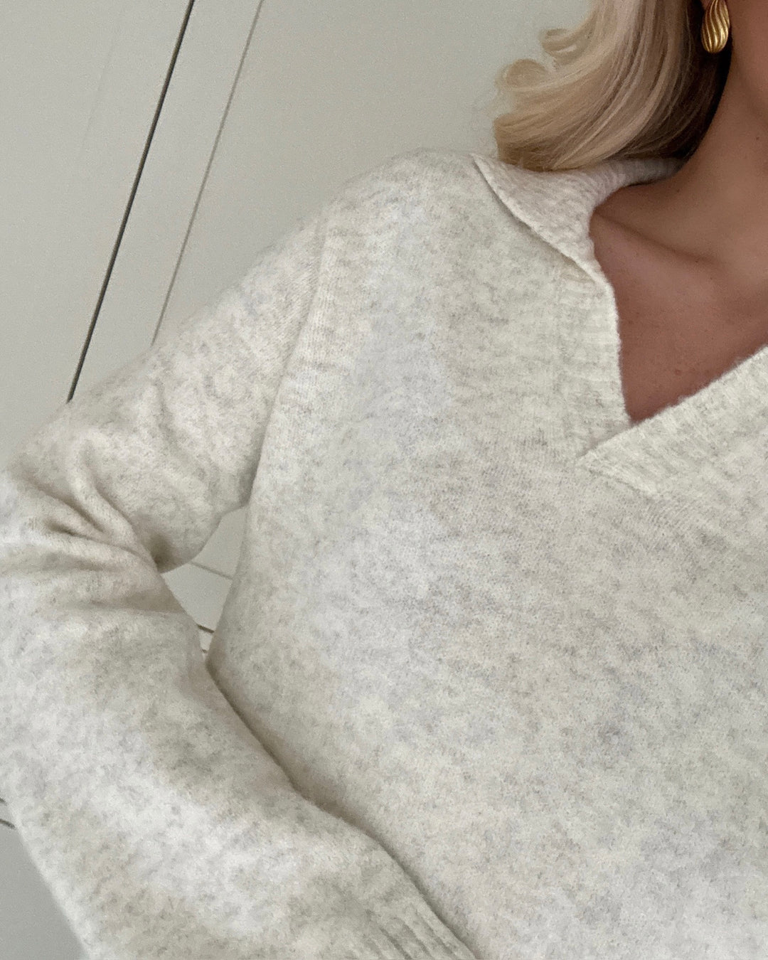 Sister's Point sweater lisea-pu cream melange