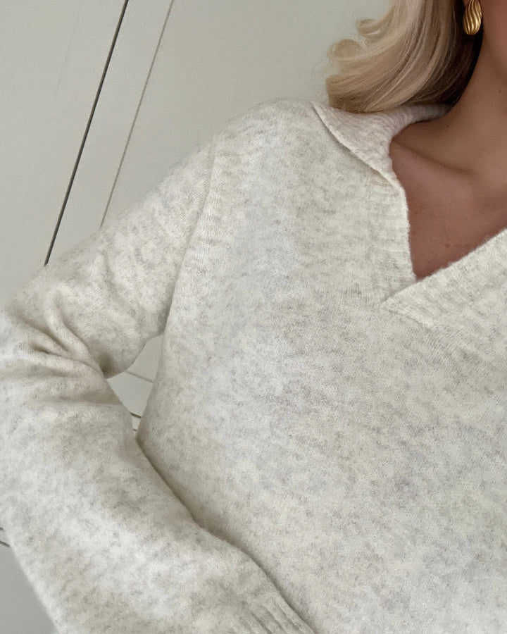 Sister's Point sweater lisea-pu cream melange