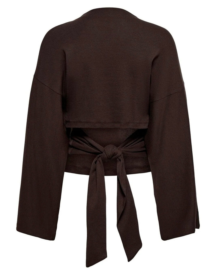 Only bluse estrid ls tie coffee bean