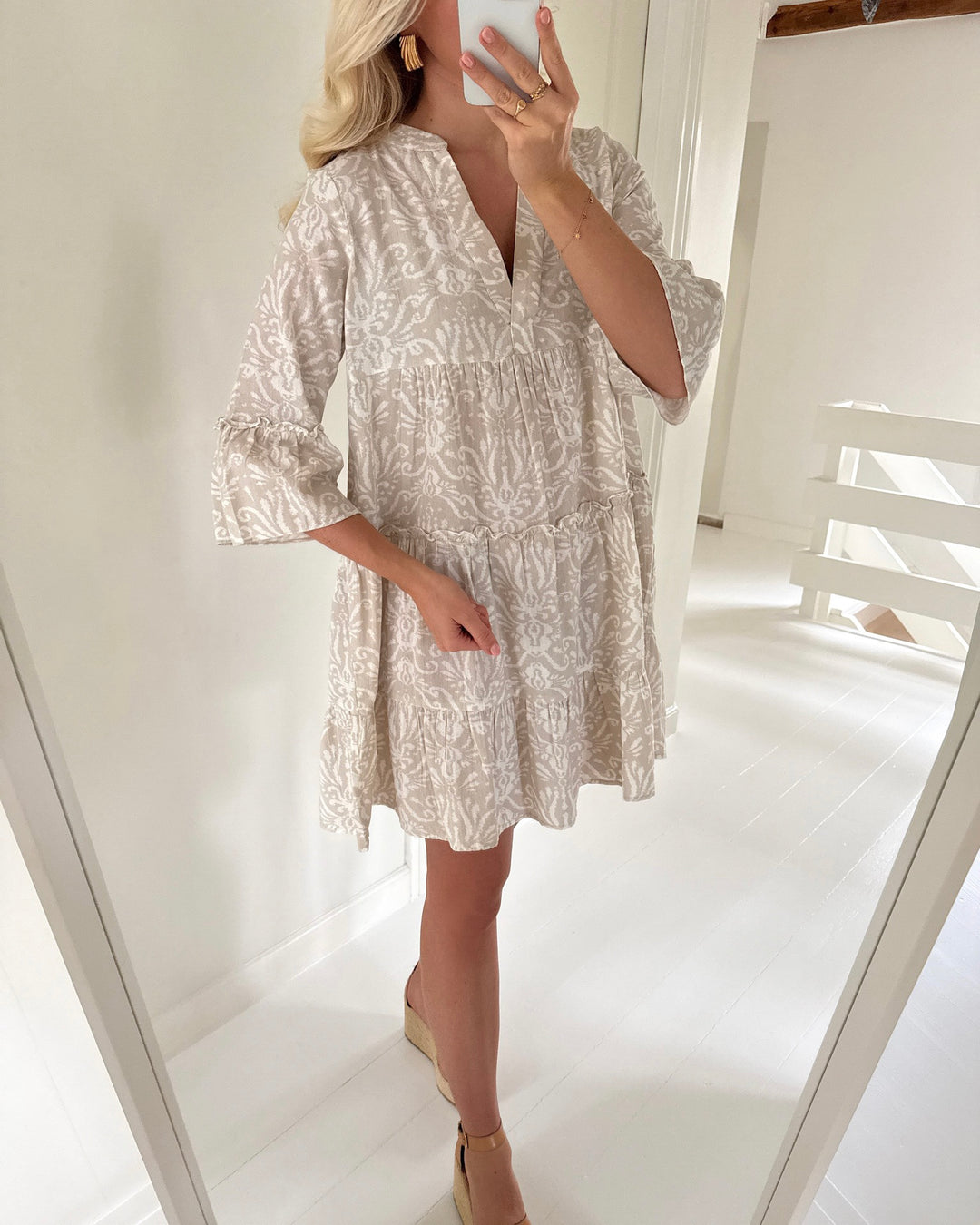 Vero Moda kjole dicthe 3/4 tunic pumice stone/ally