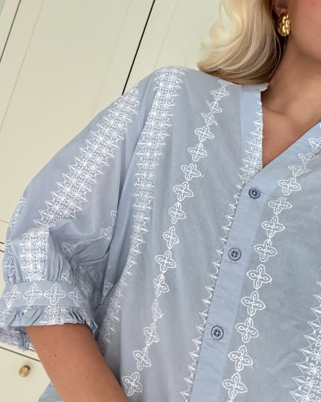 Love&Divine skjorte love1298 light blue/white