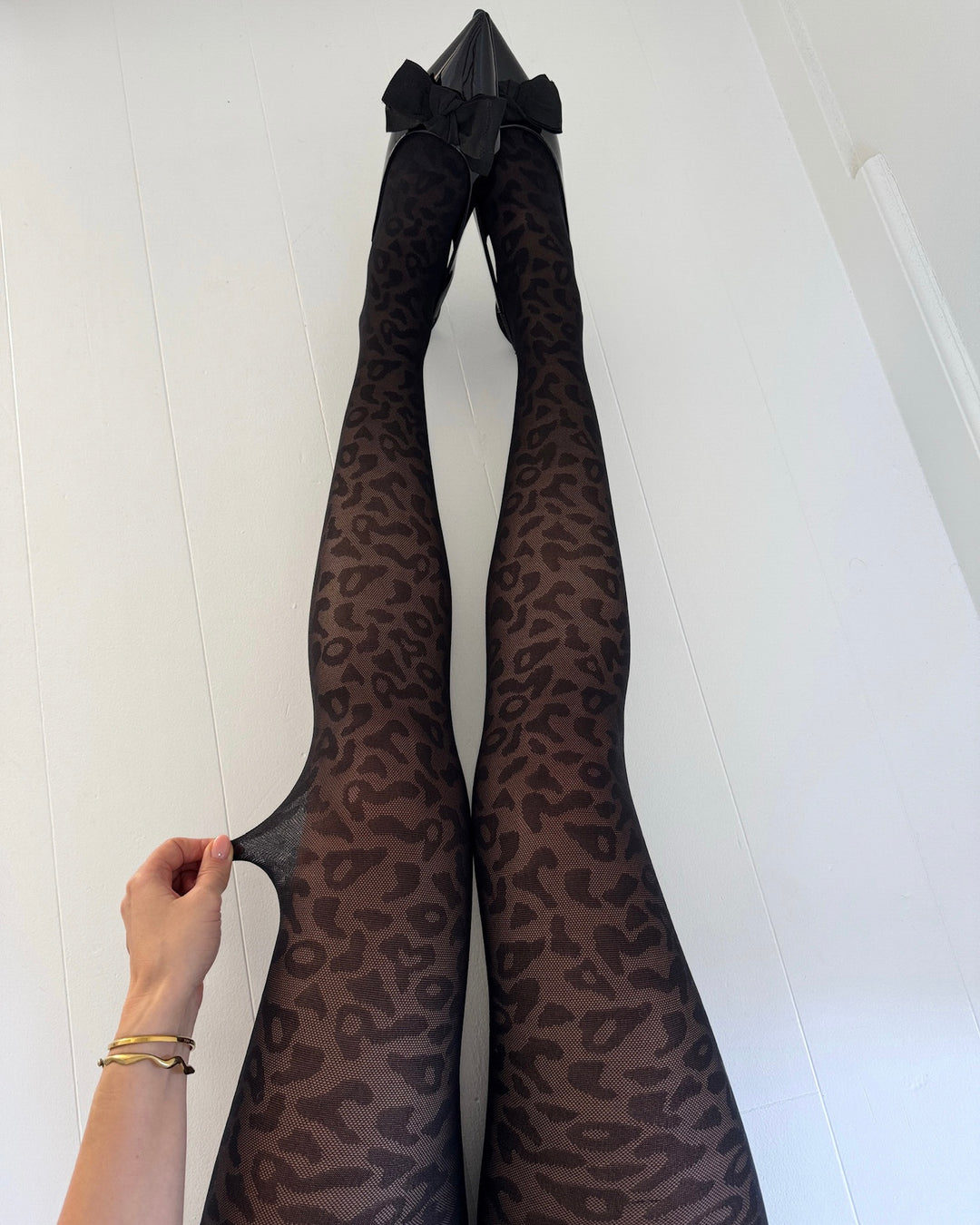 Pieces strømpebukser rabine black leo