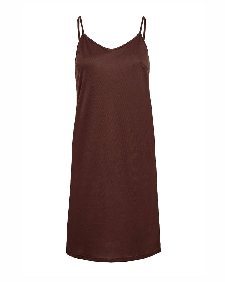 A-View kjole slip dark brown