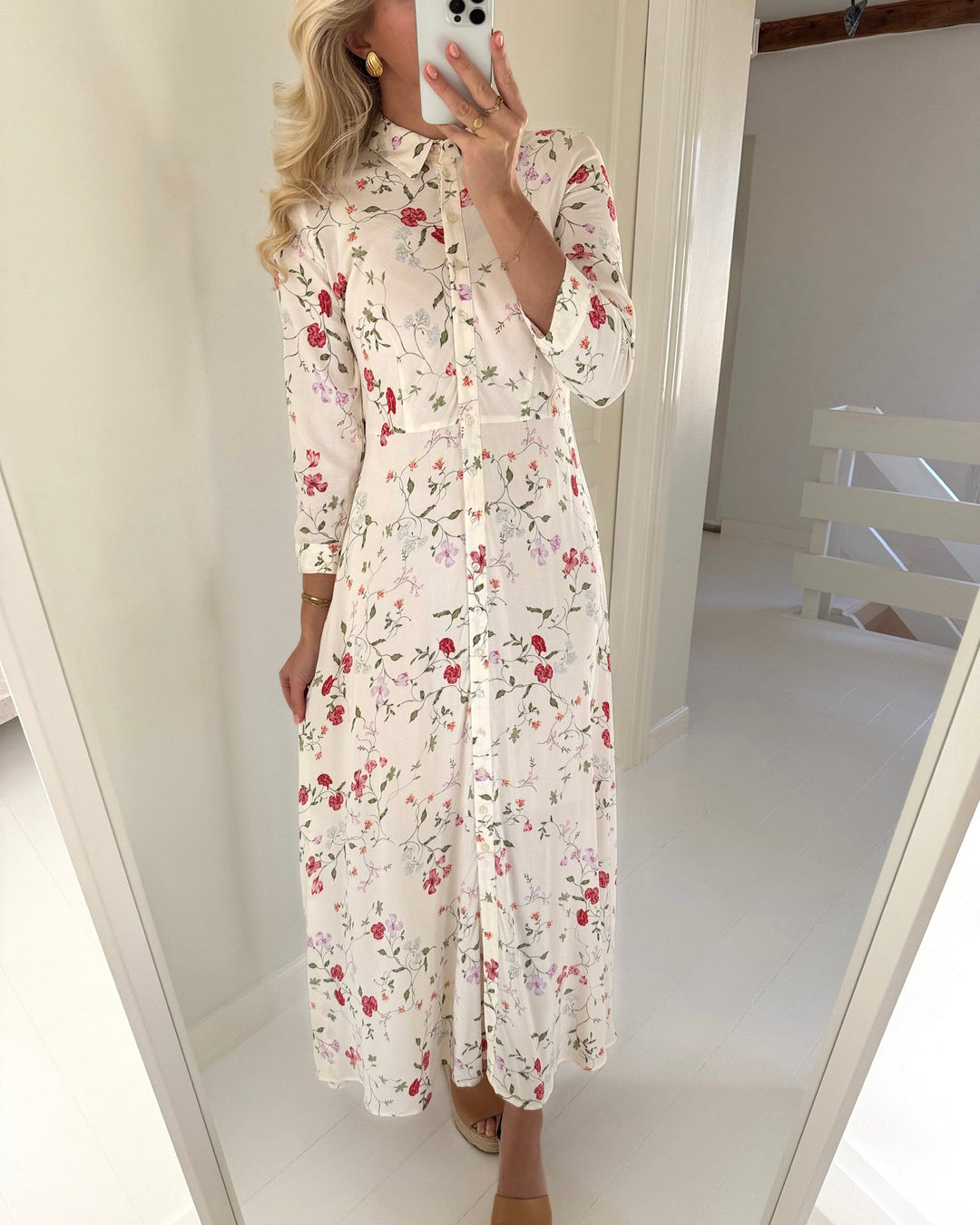 Y.A.S kjole savanna long shirt pristine/botalia - FORUDBESTILLING LEV. UGE 11