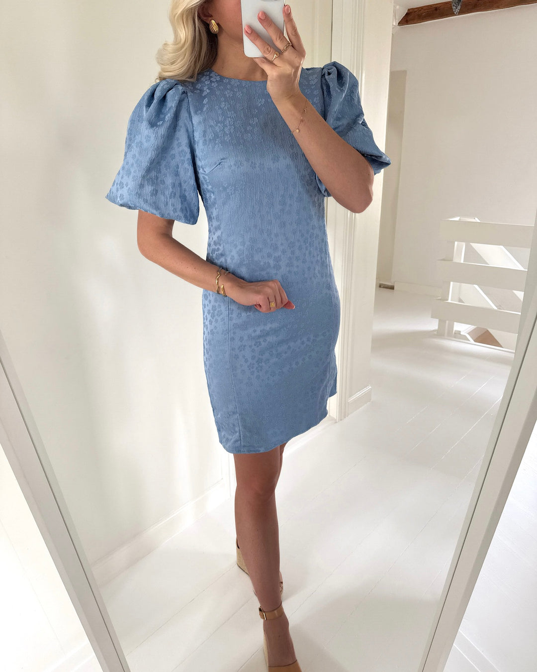 Y.A.S kjole anne ss powder blue