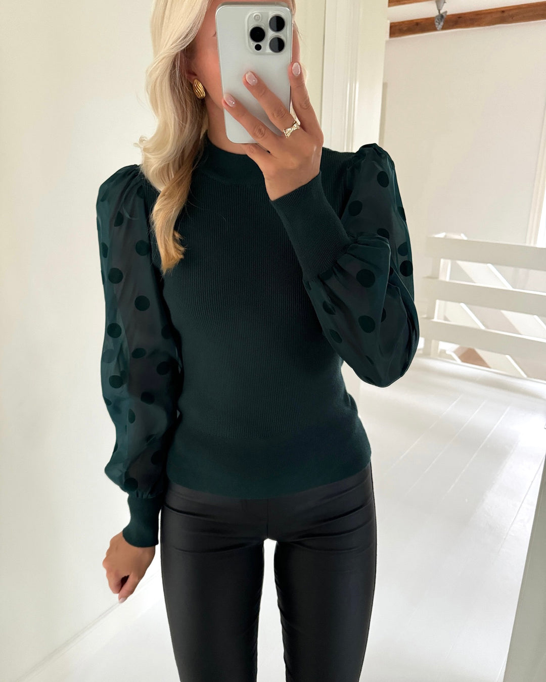 Y.A.S trøje dotme ls knit ponderosa pine