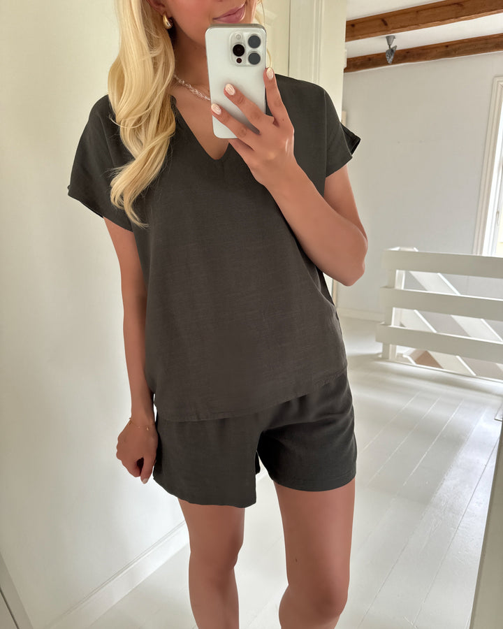 JDY top caya lion linen ss kambaba