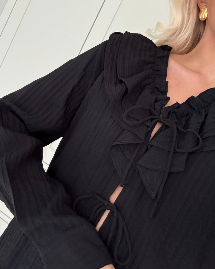 Vero Moda top kausa flounce ls black