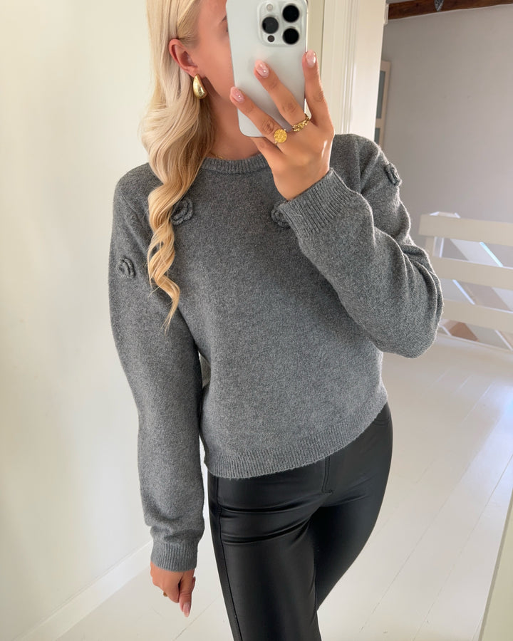 Vero Moda sweater rose ls o-neck boo medium grey melange