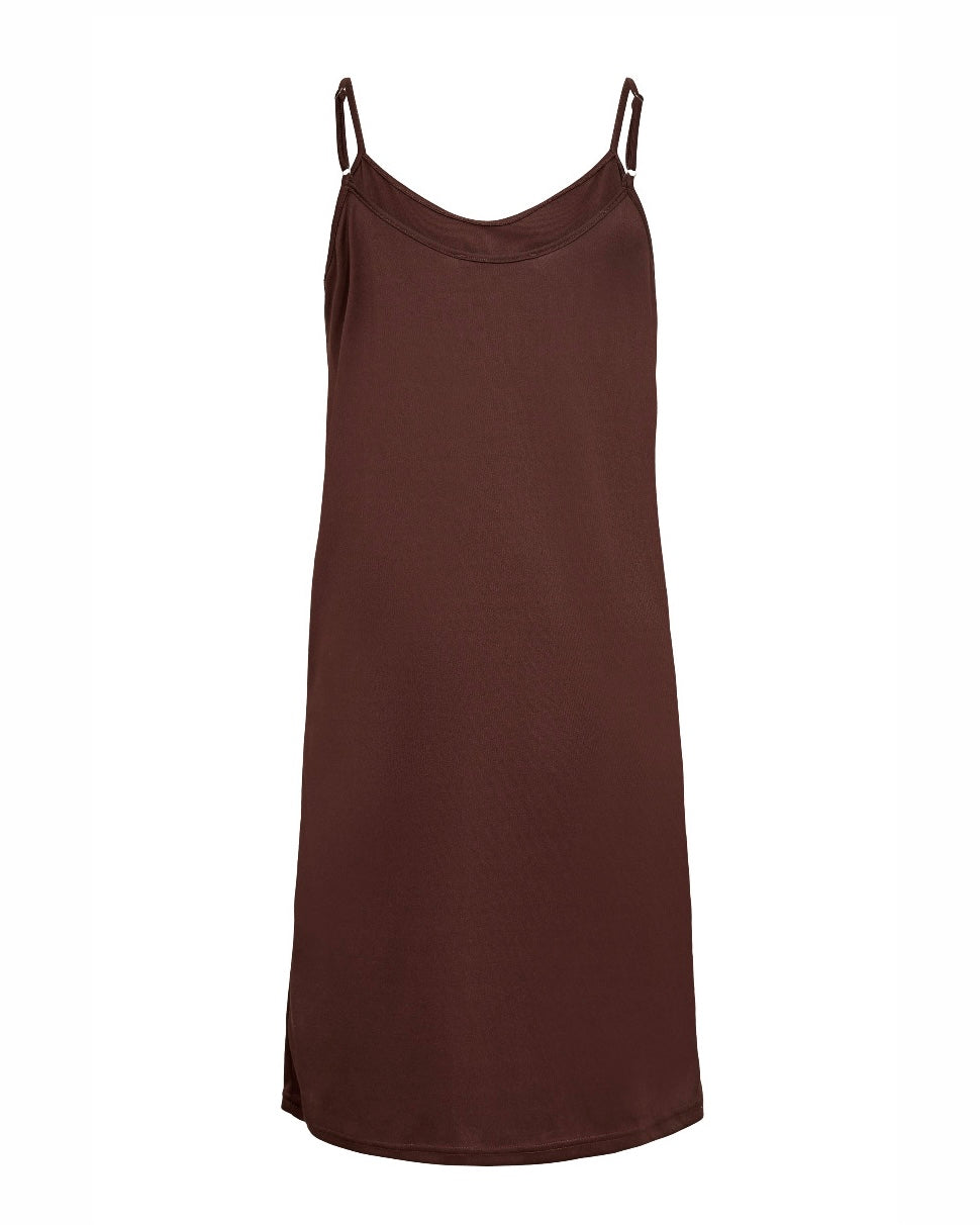 A-View kjole slip dark brown