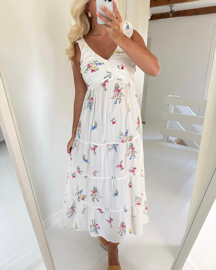 Vero Moda kjole dicthe sl frill ankle snow white wendy