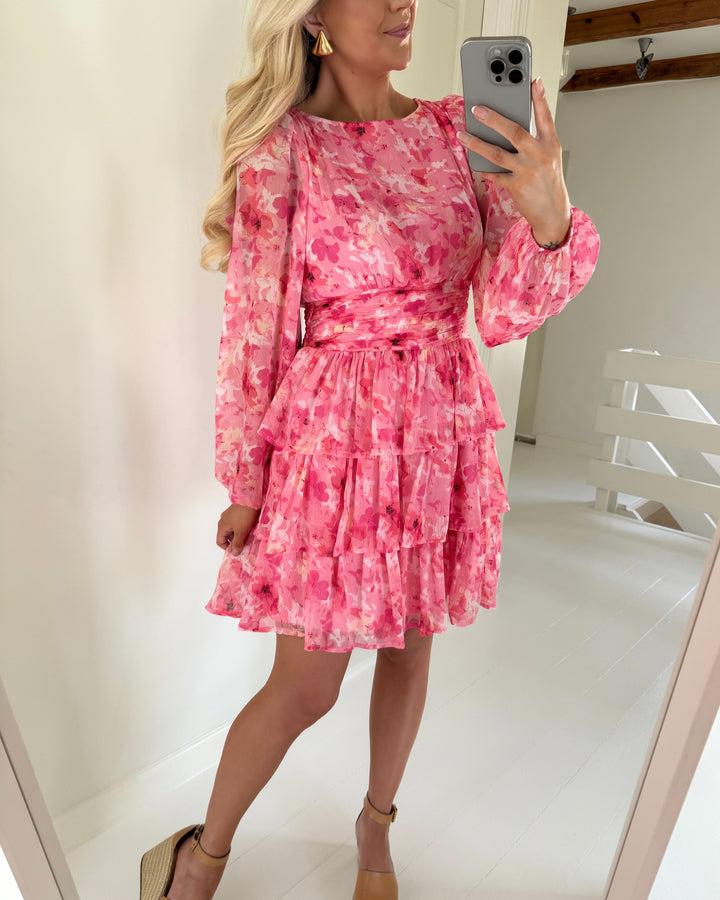 Vero Moda kjole smilla ls short layer rose shadow sally