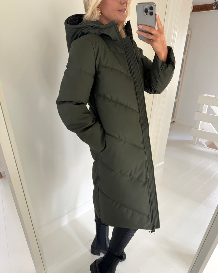 JDY jakke ulrikka water repellent puffa forest night - FORUDBESTILLING LEV. UGE 39
