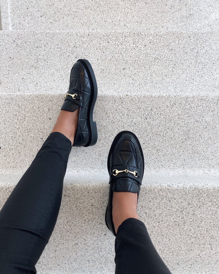 Follow the leader loafers black