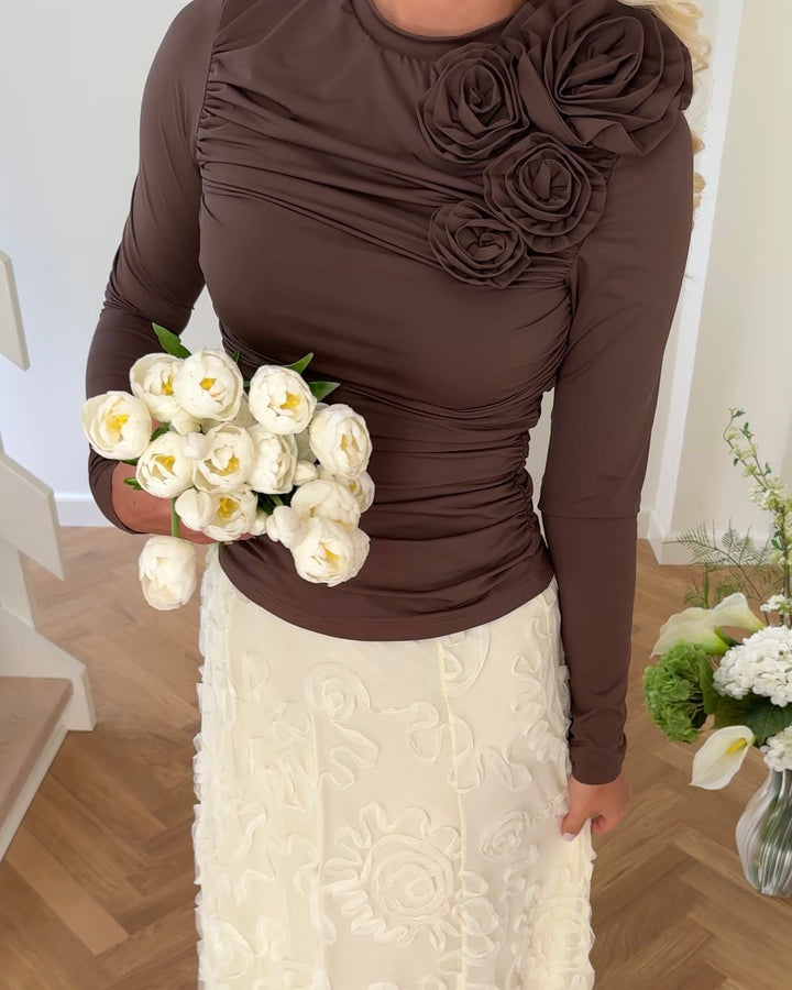 Y.A.S bluse dona ls chocolate brown