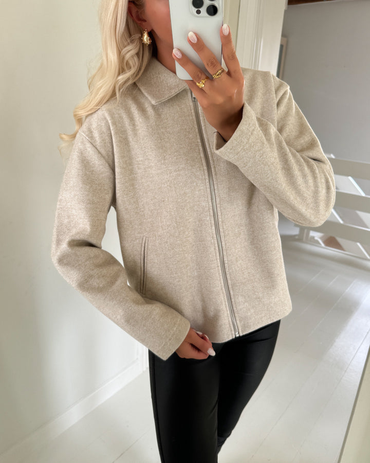 JDY jakke mellow ls side pocket sepia tint/melange