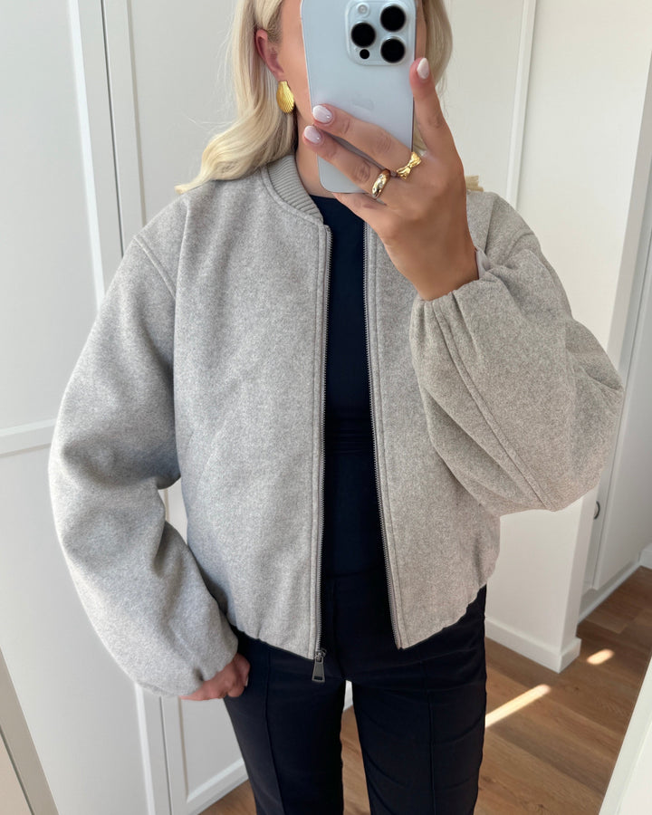 Vero Moda jakke popbella silver mink/melange