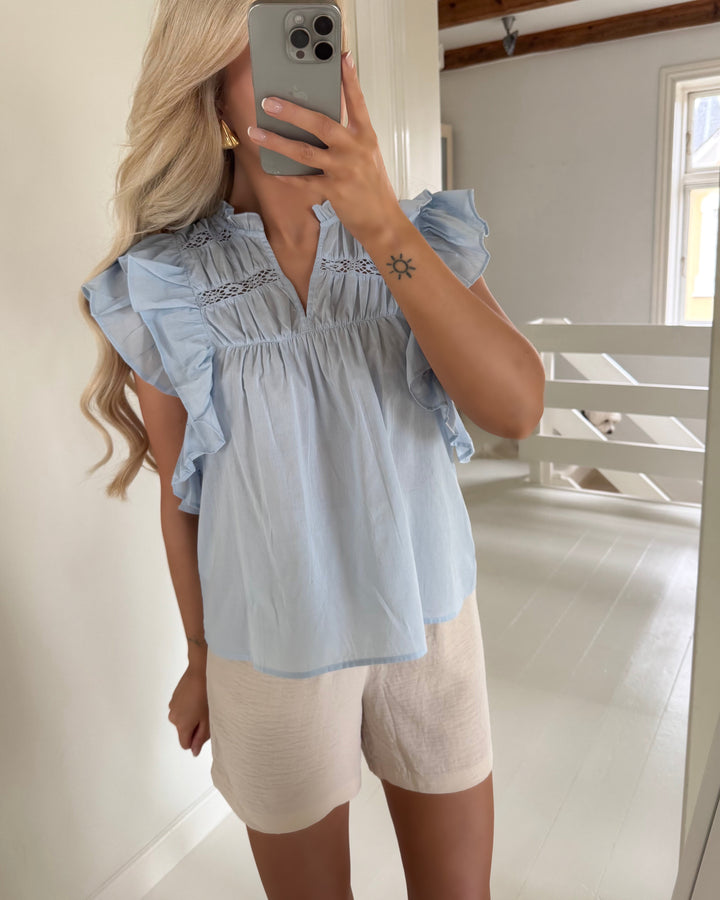 Only top sunny life capsl frill cashmere blue