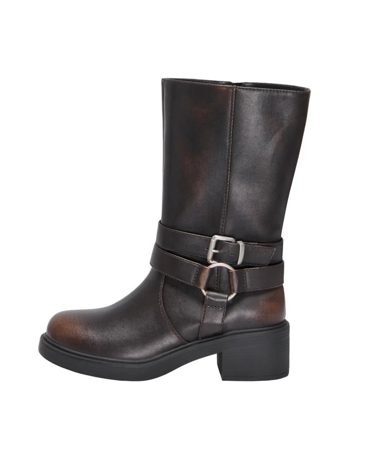 Only støvler blossom hardware brown stone