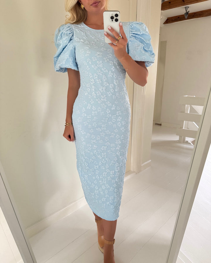 Vero Moda kjole fia ss o-neck midi nantucket breeze