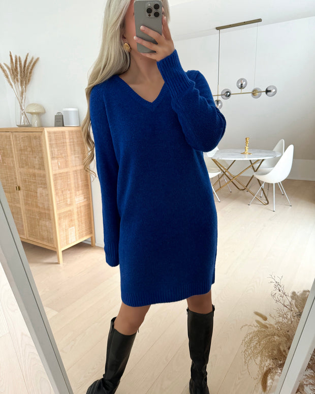 Vero Moda kjole ellylefile ls v-neck mazarine blue
