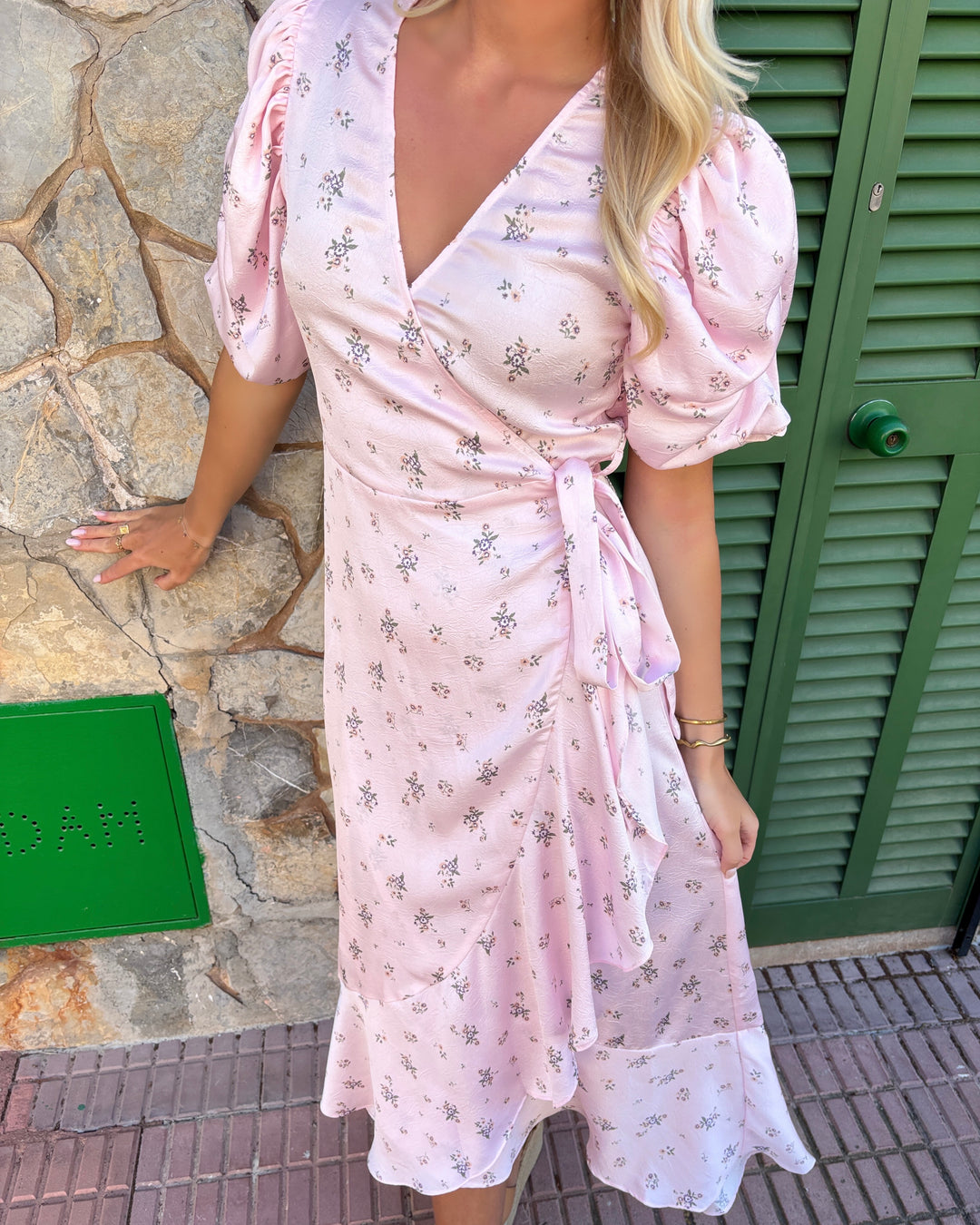 A-view kjole sinda flower rose/green